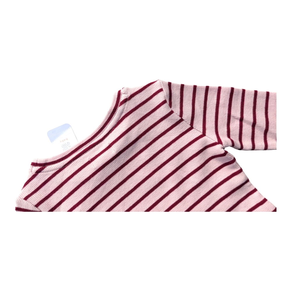 Gymboree Girls 12-18m Pink/Pink Striped Long Sleeve Shirt - Picture 4 of 6